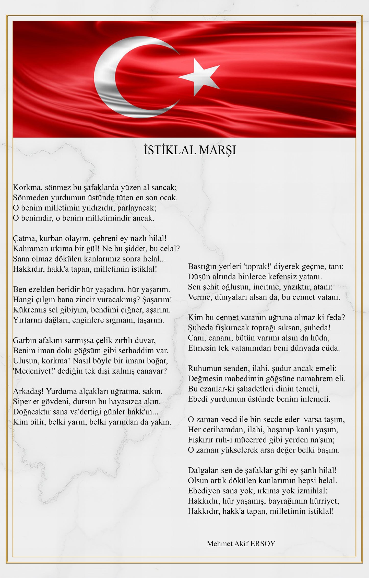 Atatürk Temalı Sınıf Tabloları 3'lü Set – İstiklal Marşı ve Gençliğe Hitabe